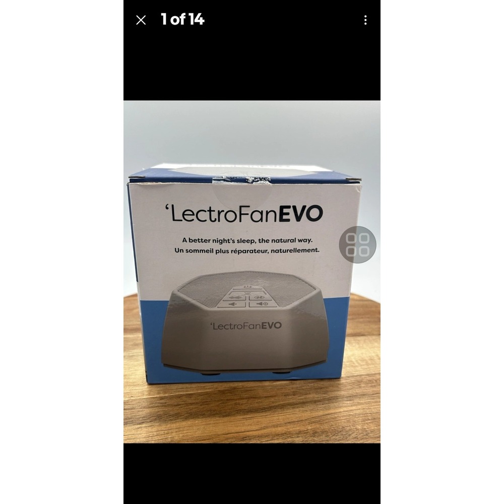 LectroFan EVO White Noise Sound Machine 22 Non-Looping Sounds Sleep Travel White